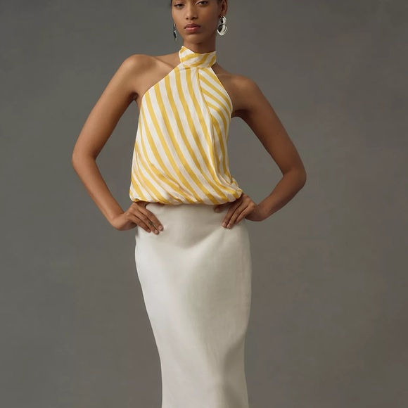 Maeve Halter Scarf Bubble-Hem Tank - Picture 2 of 5